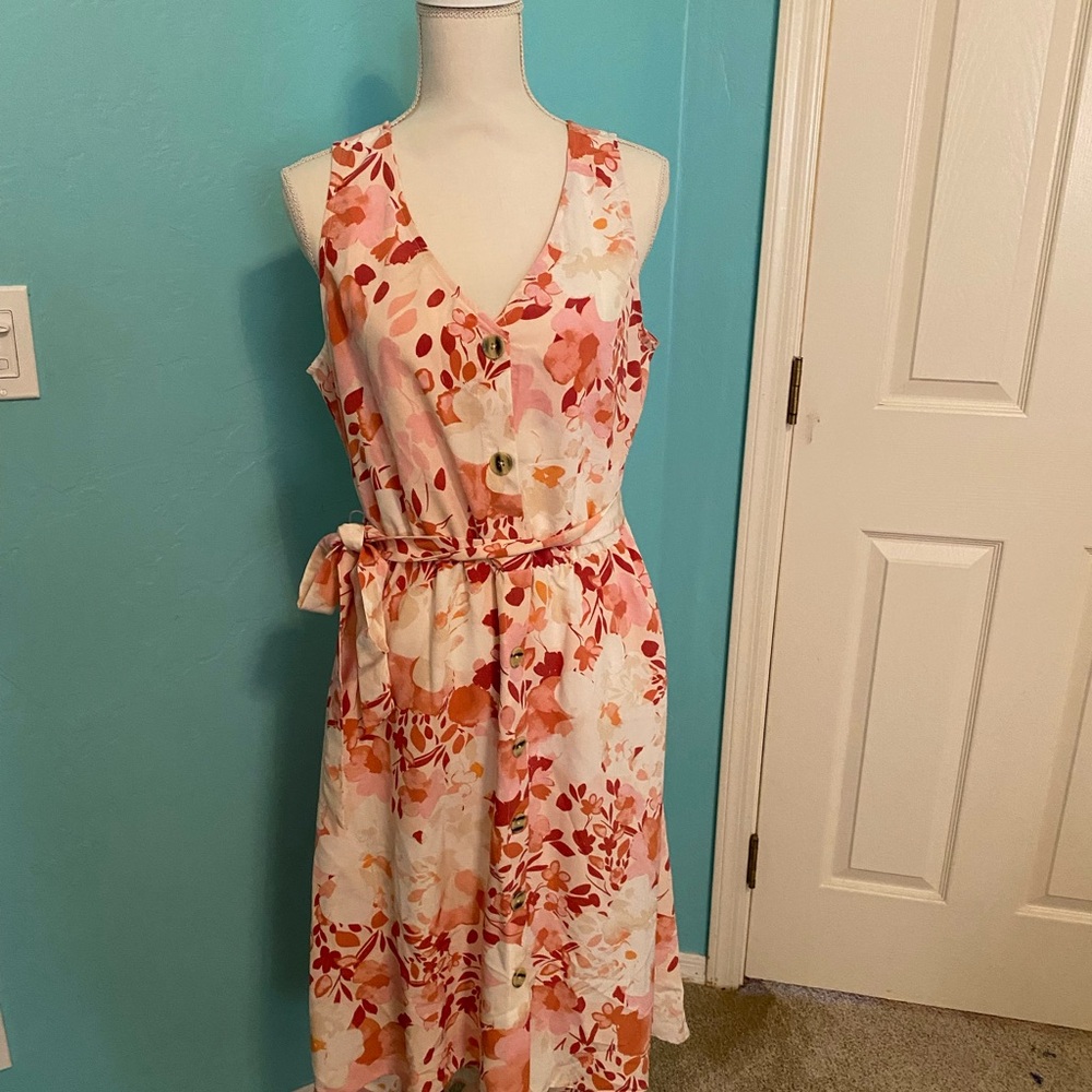 Bright summer hi-low dress